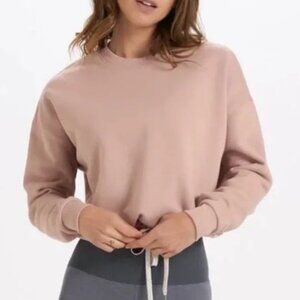 Vuori Restore Crewneck Crop Sweatshirt Dogwood Pink Large?